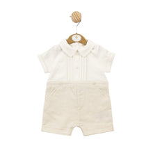 Load image into Gallery viewer, Mintini Boys Romper White / Beige 5255
