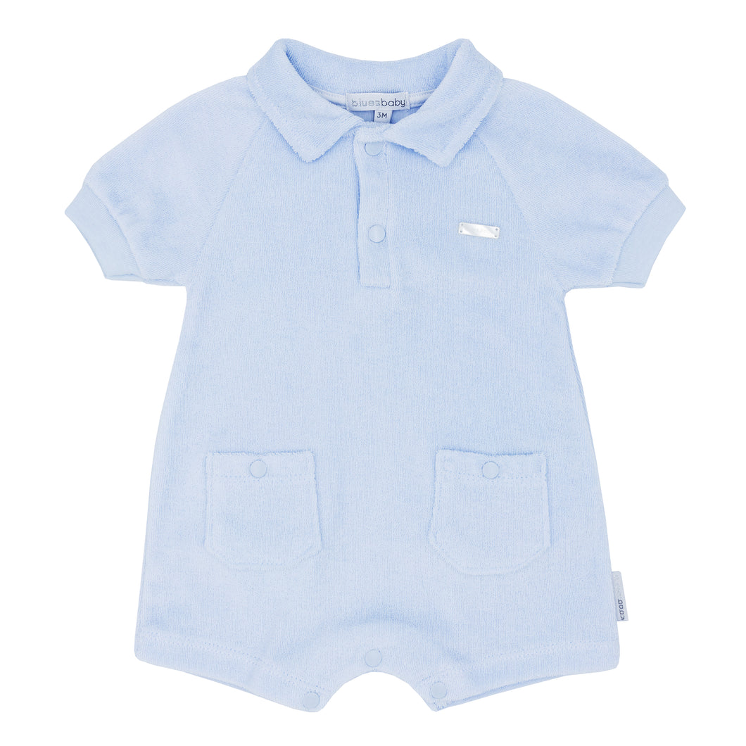 Blues baby terry towelling romper 1254