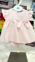 Load image into Gallery viewer, Sardon Pink gingham dress and pants 674
