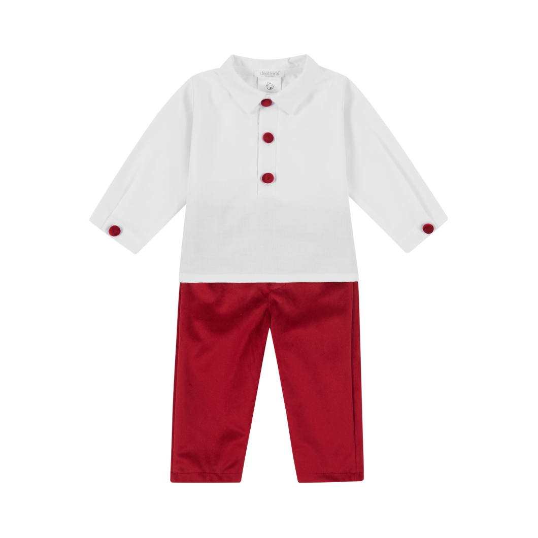 Deolinda boys Red trouser suit 6605