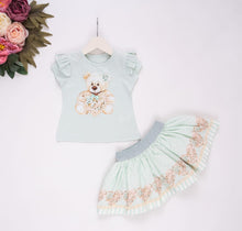 Load image into Gallery viewer, Kleo Kids  Bear skirt suit
