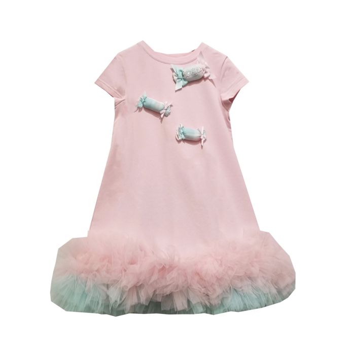 Daga Pink Sweet dress with mint n pink tulle. 9220