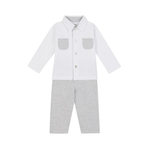 Deolinda soft grey trousers suit 6622
