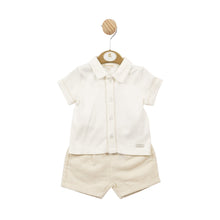 Load image into Gallery viewer, Mintini Boys beige short suit 5762
