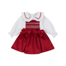 Load image into Gallery viewer, Deolinda Red Pinafore and blouse 6506

