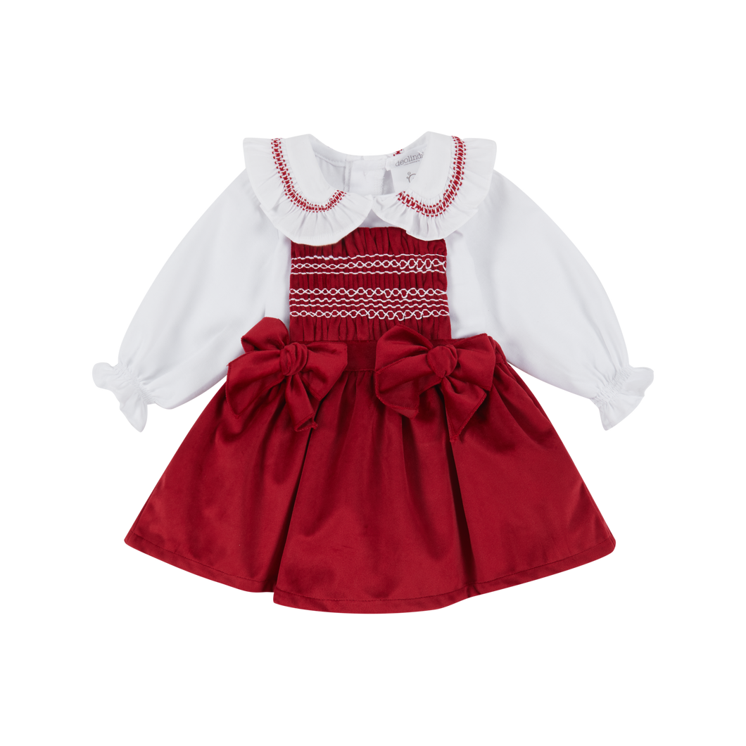 Deolinda Red Pinafore and blouse 6506