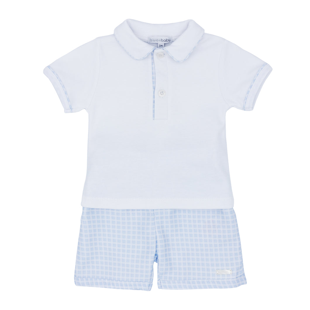Blues baby Polo and short suit 1241