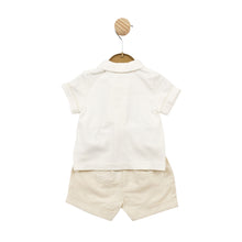 Load image into Gallery viewer, Mintini Boys beige short suit 5762
