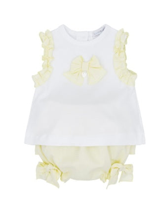 Blues baby sleeveless top and short suit Lemon 1303