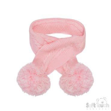 |Soft touch cable scarf Pink or Blue