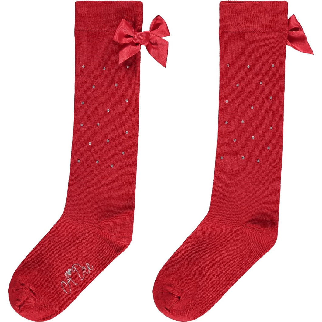 Adee School socks.  Red, Navy, Grey, or Black. Penny 6901