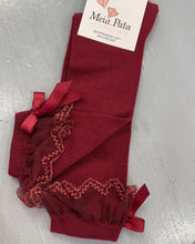 Load image into Gallery viewer, Meia Pata Knee high with large bow. School colours 1123
