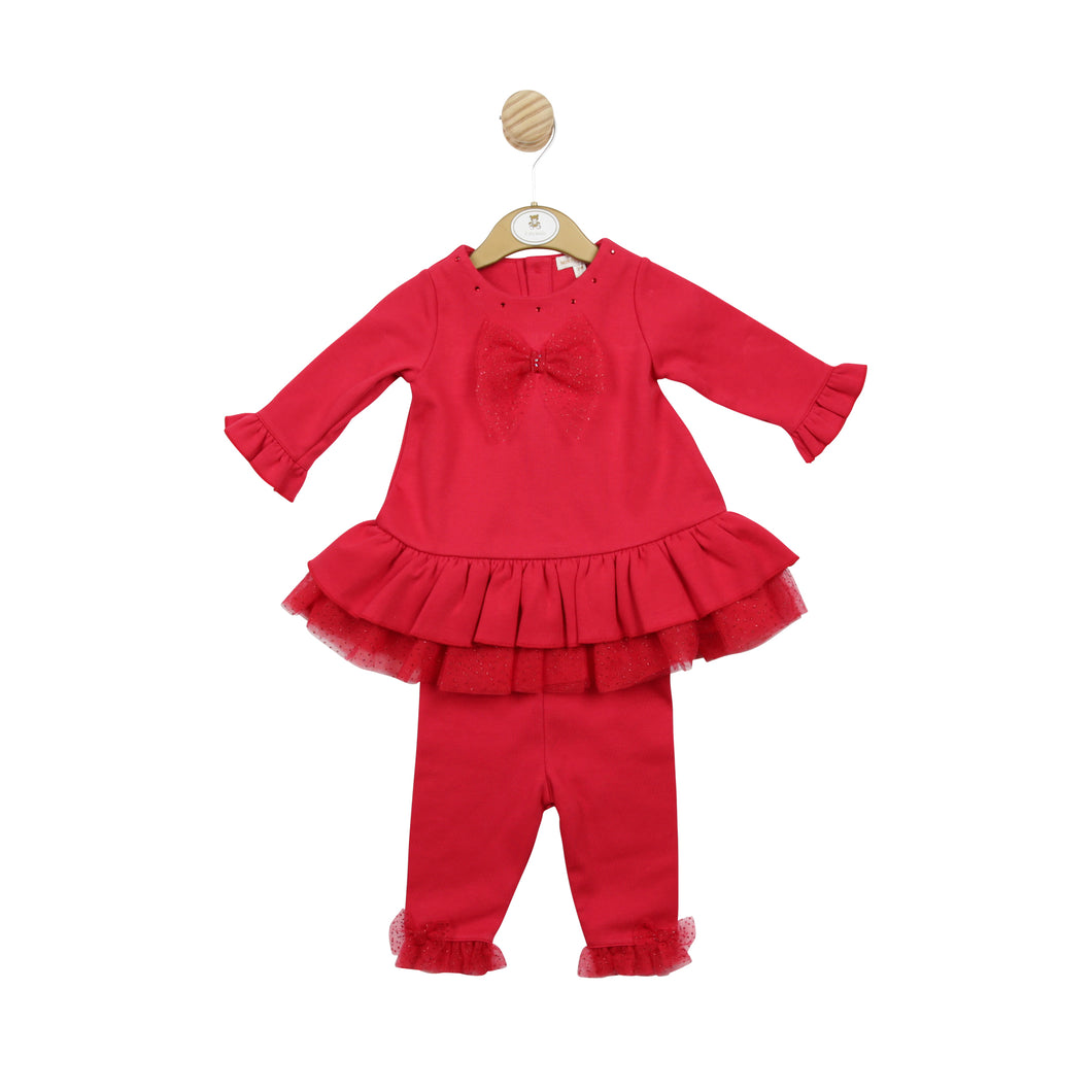 Mintini Red dress and legging set 5060
