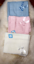 Load image into Gallery viewer, Sardon fine knit shawl Blue. Pink or White 703
