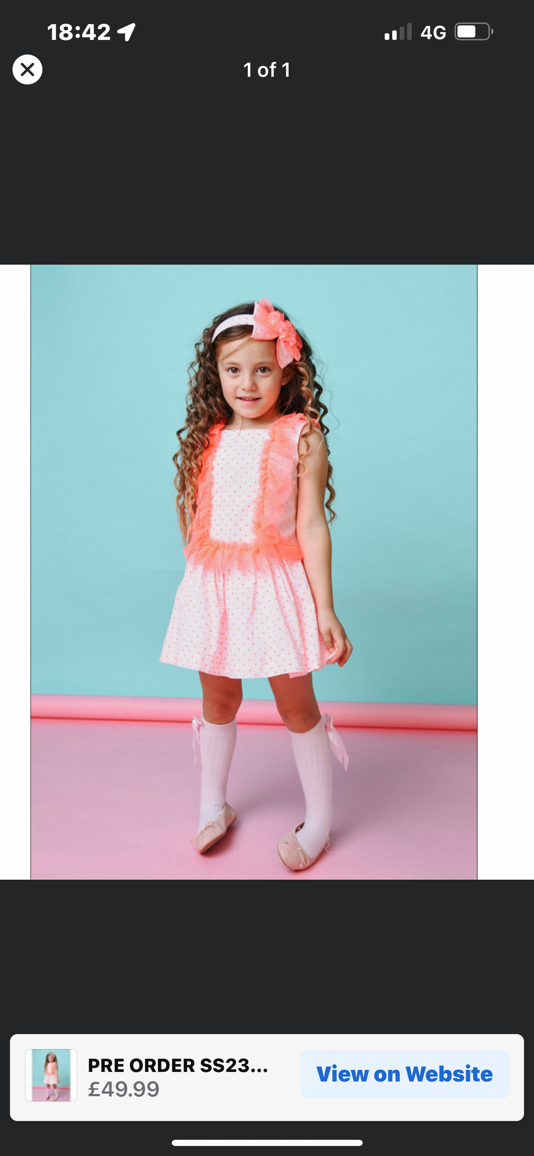Babine Girls Neon Tulle Dress 2823